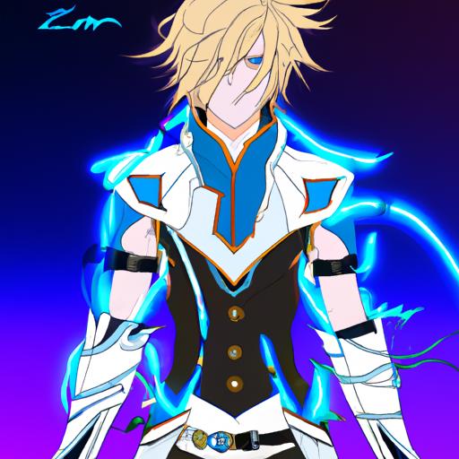 Blast your way to victory with this sleek Ezreal anime skin