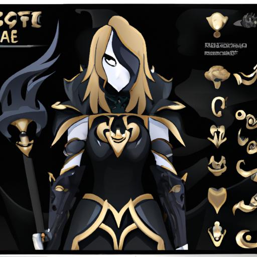 Kayle's Gothic skin features intricate details and a hauntingly beautiful design.