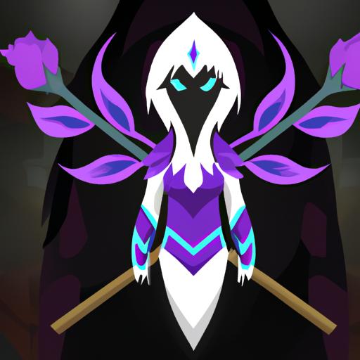 This Spirit Blossom skin for League of Legends assassin champion exudes a dark and ominous aura.