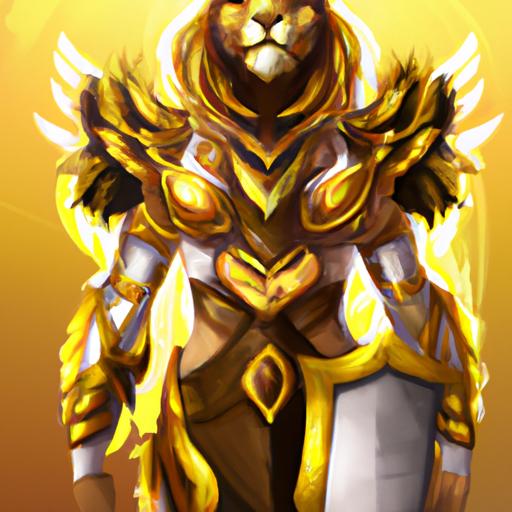 Leona skin with golden armor