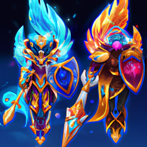 Rakan and Xayah's matching Empyrean skins are perfect for power couples